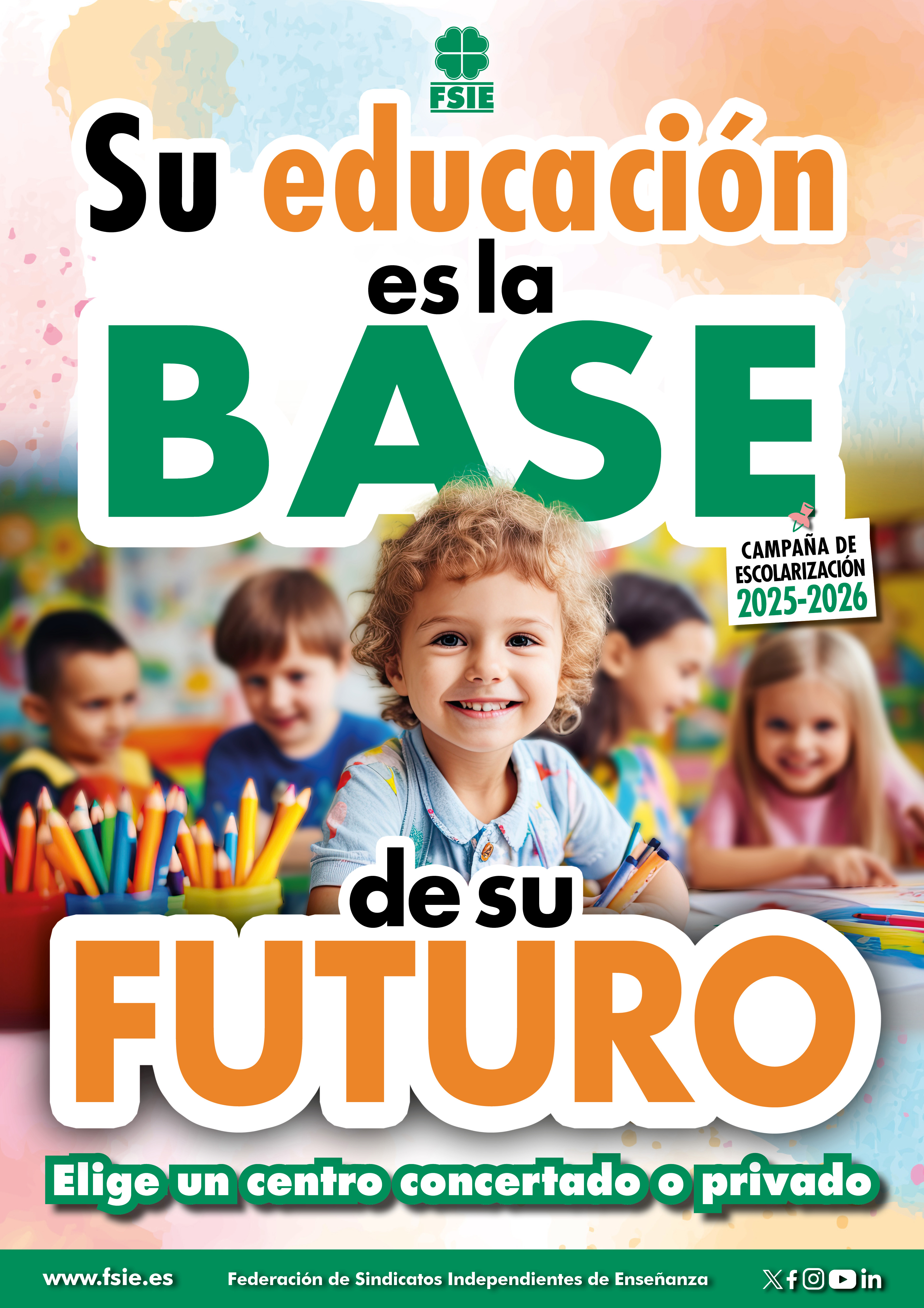 Cartel A3 Escolarización 2025 castellano
