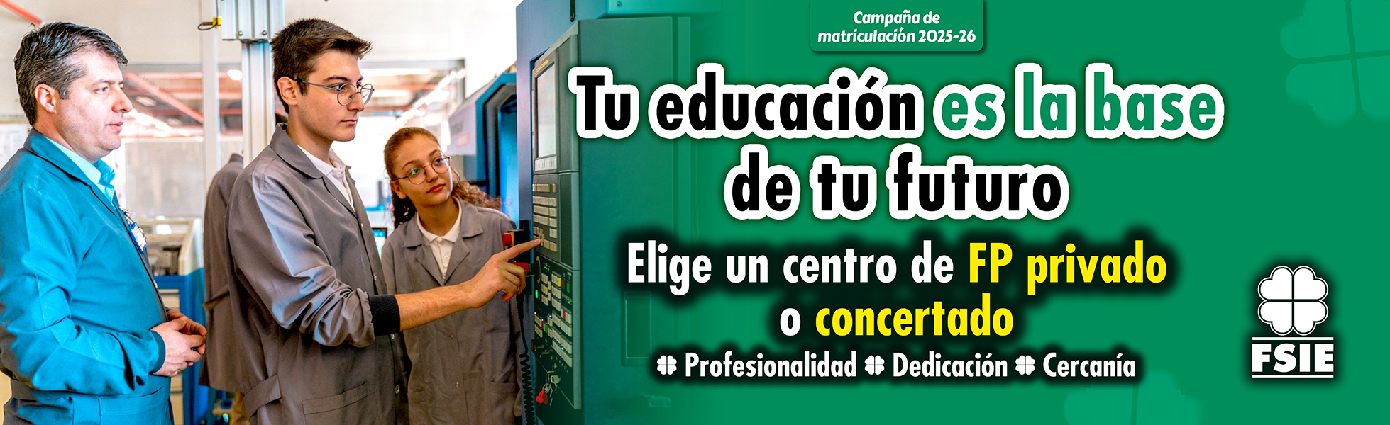 Banner Escolarización FP 2025 castellano 1959x600
