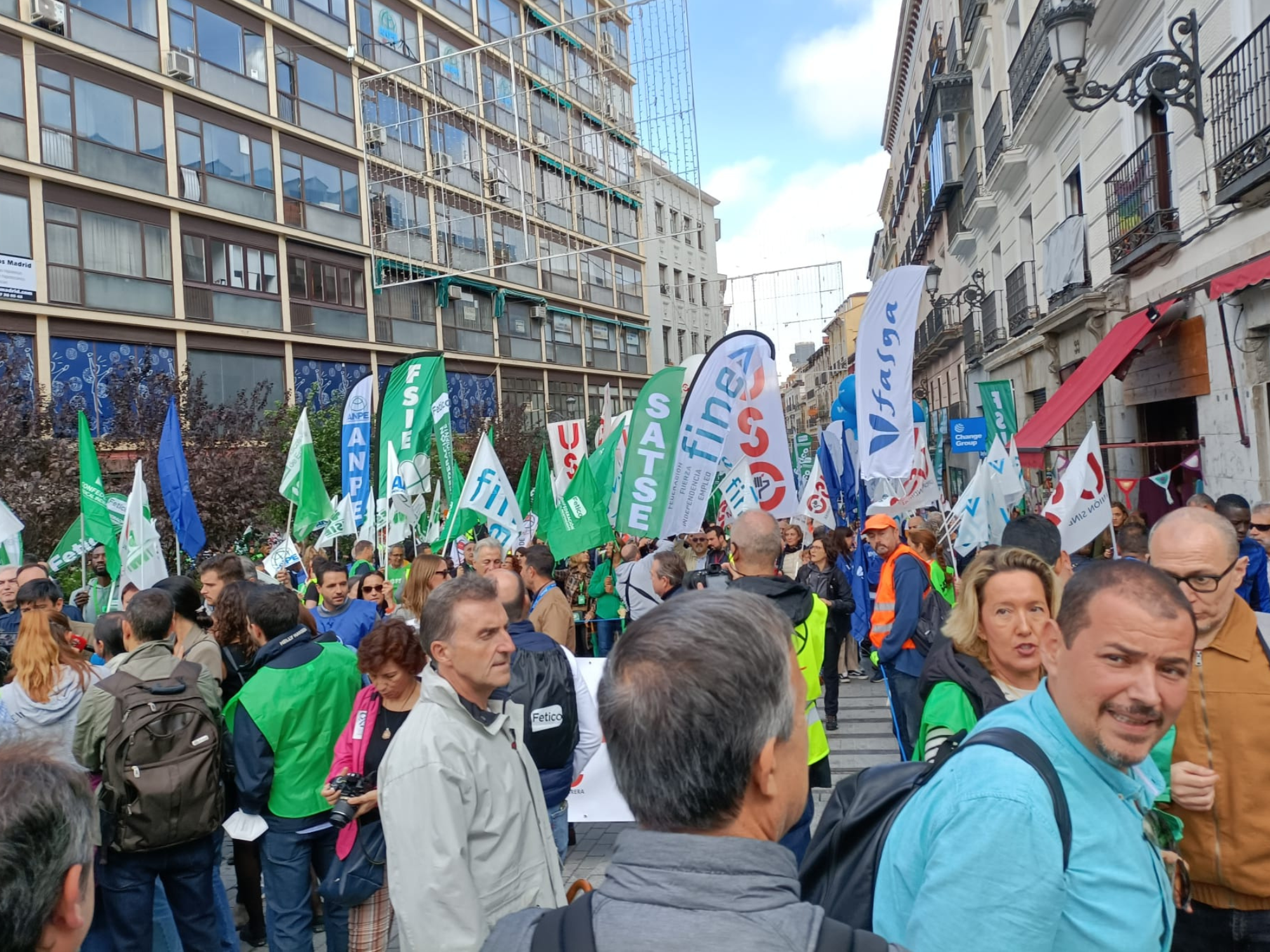 22 Octubre Madrid FSIE Manifestación Subir Salarios 12