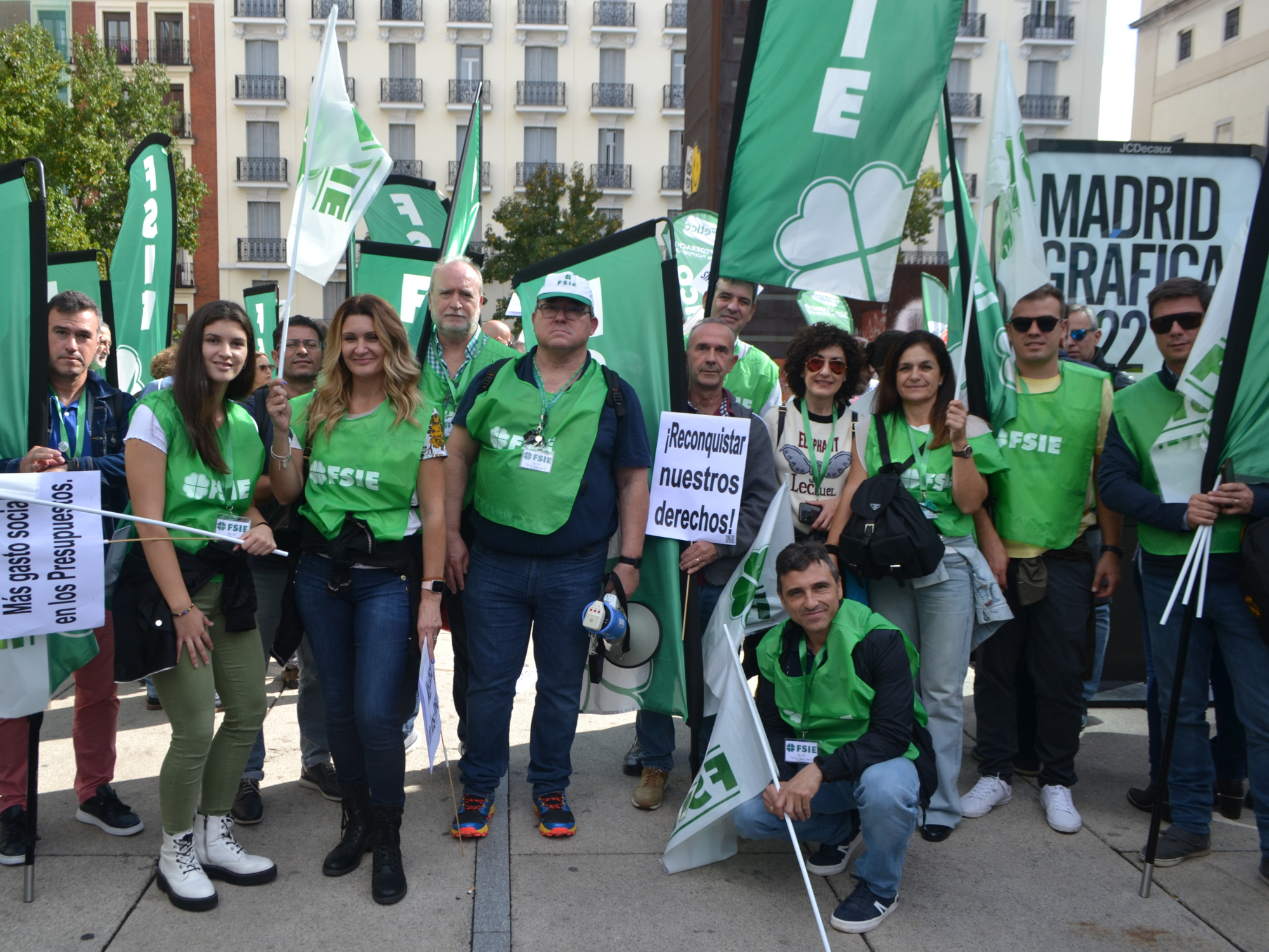 22 Octubre Madrid FSIE Manifestación Subir Salarios 22