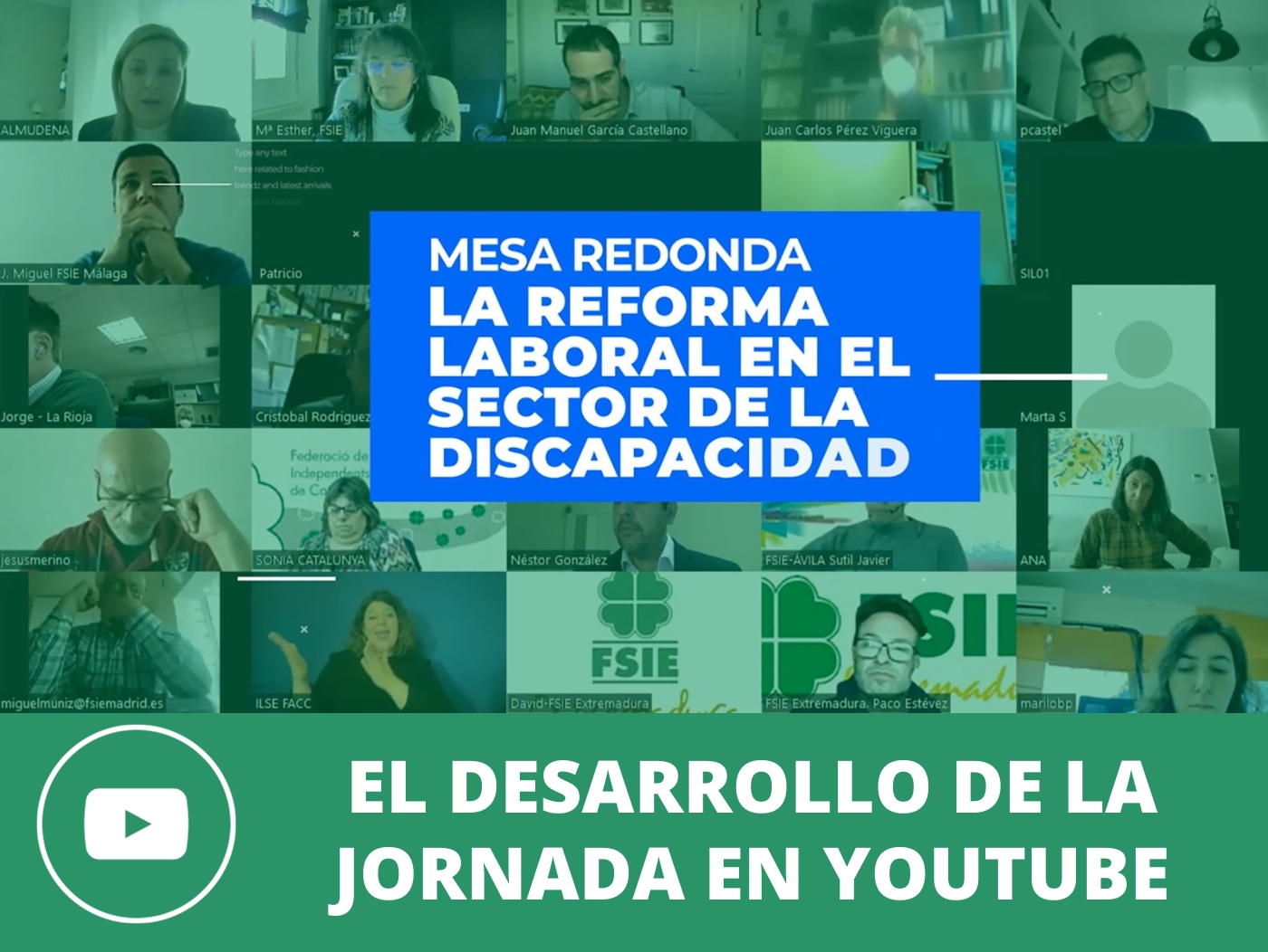 Vídeo Mesa Redonda sobre la Reforma Laboral en el Sector de la Discapacidad